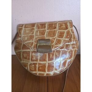Etienne Aigner Crossbody Bag Medium Alligator Print Brown In Color
